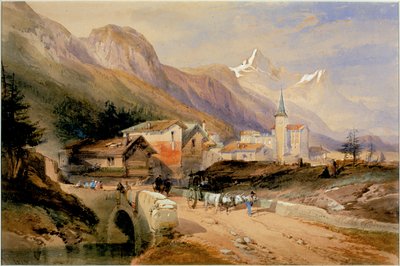 Un pueblo alpino de Richard Principal Leitch